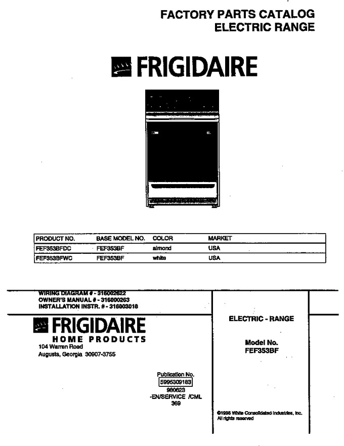 Diagram for FEF353BFWC