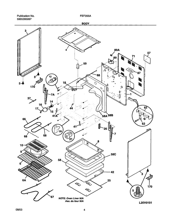 Diagram for FEF355AWG