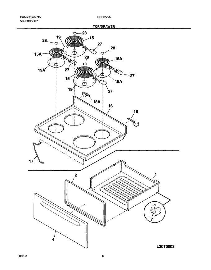 Diagram for FEF355AWG