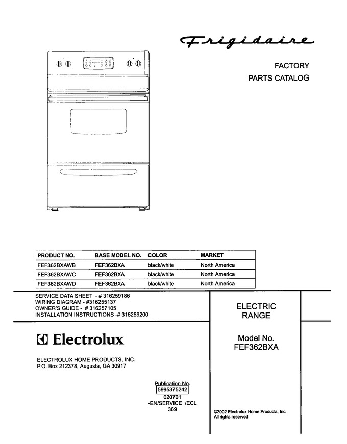 Diagram for FEF362BXAWD