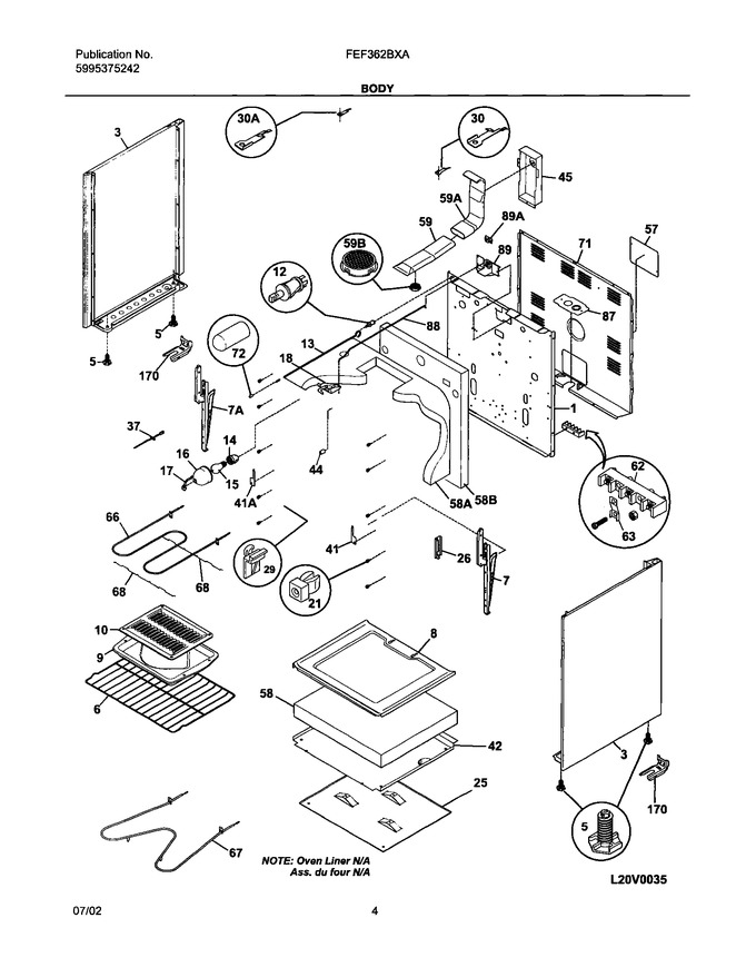 Diagram for FEF362BXAWC