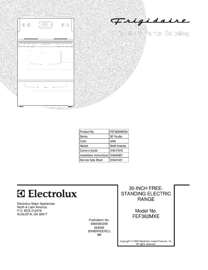 Diagram for FEF362MXESA