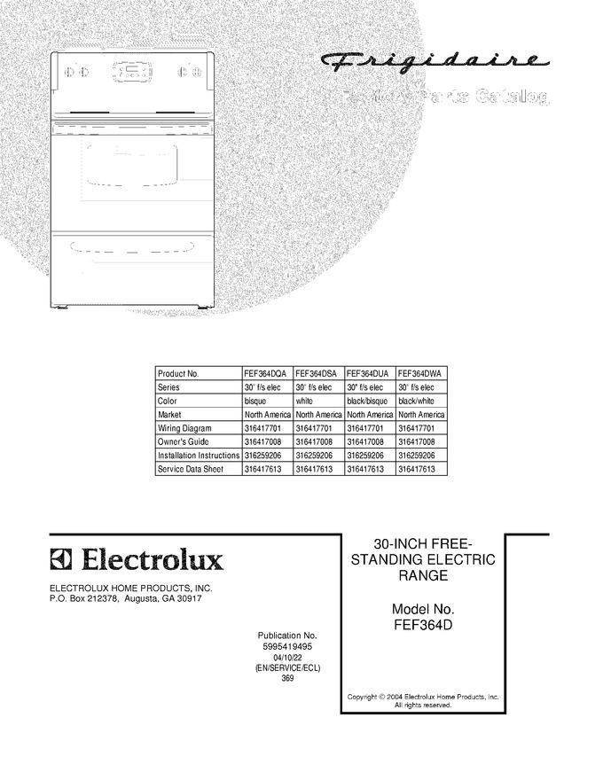 Diagram for FEF364DWA