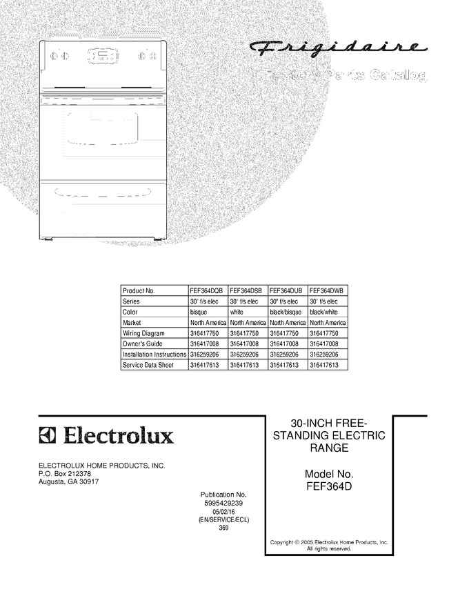 Diagram for FEF364DUB
