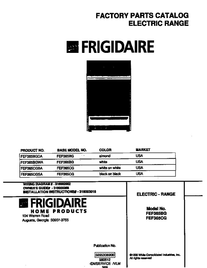 Diagram for FEF365BGWA