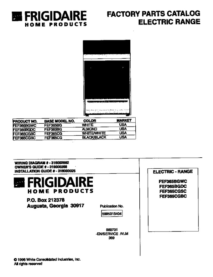 Diagram for FEF365BGDC
