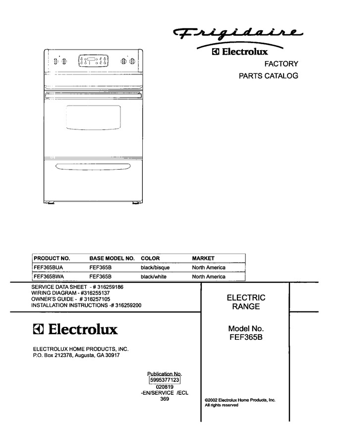 Diagram for FEF365BUA