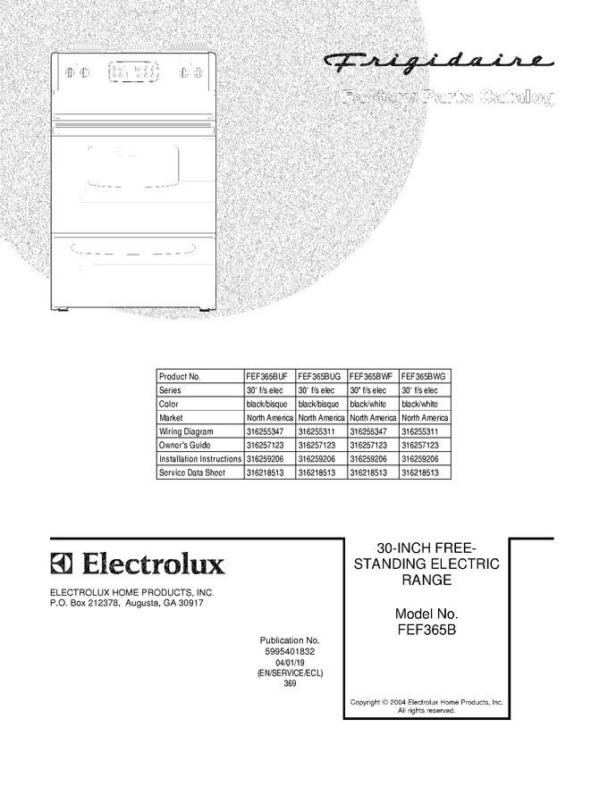 Diagram for FEF365BUF