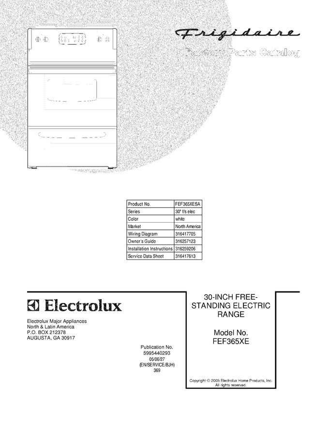 Diagram for FEF365XESA