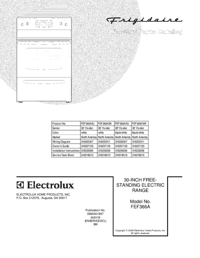 Diagram for FEF366AWK