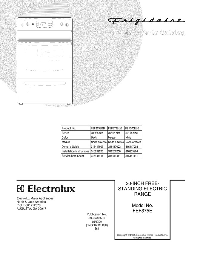 Diagram for FEF375ESB