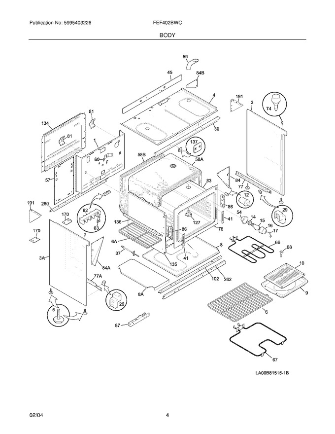 Diagram for FEF402BWC
