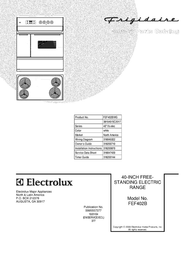 Diagram for FEF402BWG