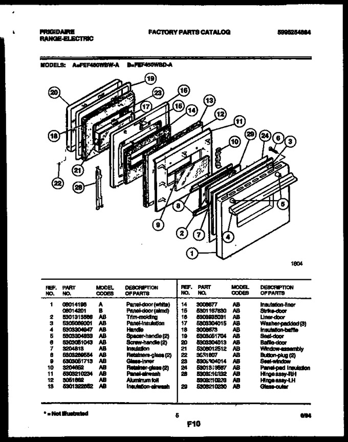 Diagram for FEF450WBDA