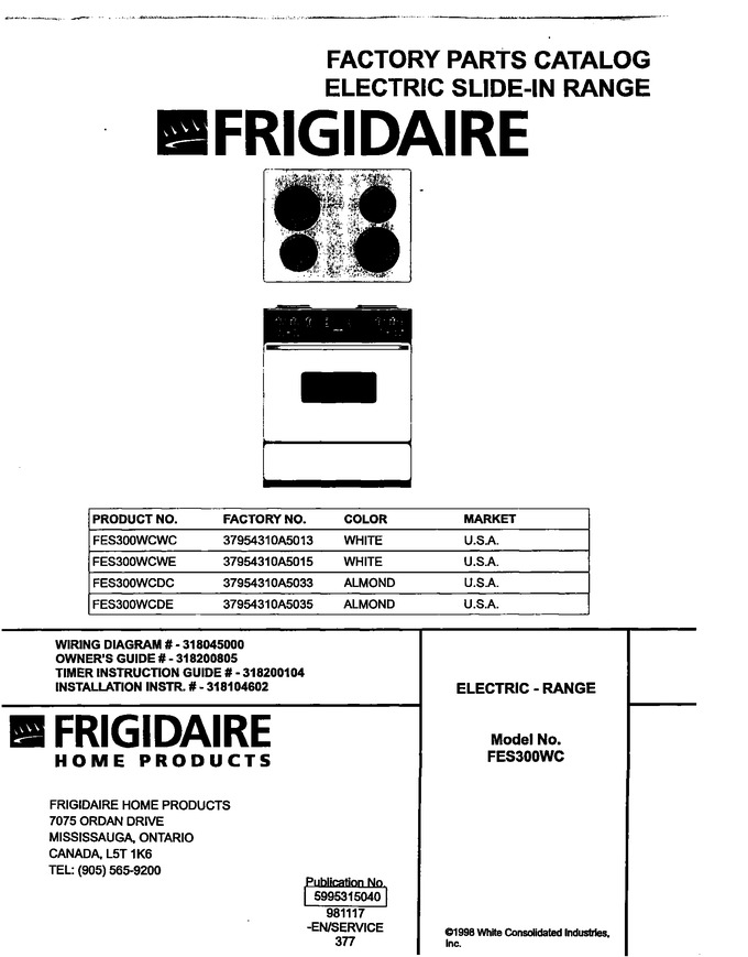 Diagram for FES300WCDE