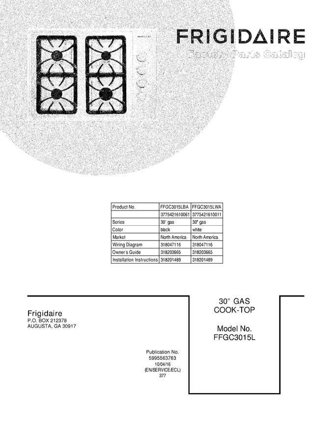 Diagram for FFGC3015LBA