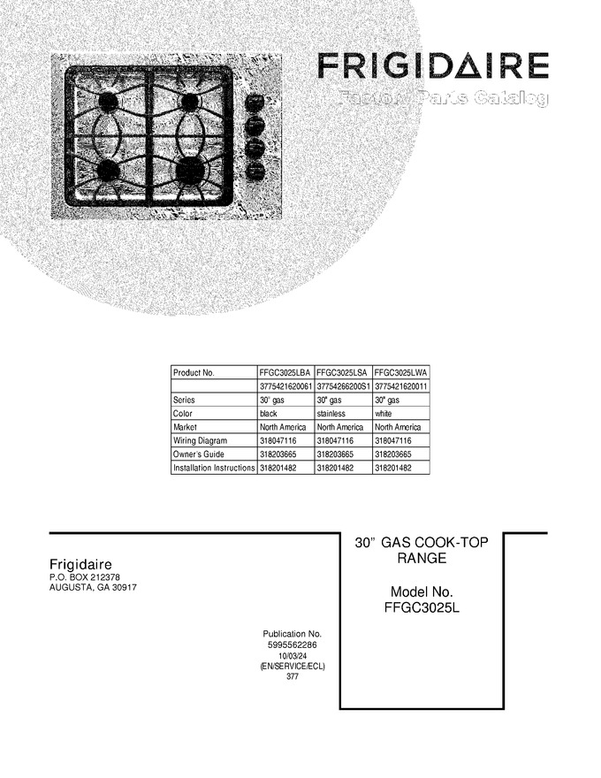 Diagram for FFGC3025LWA