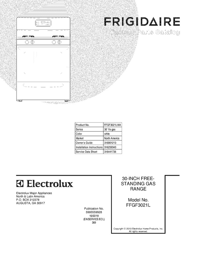 Diagram for FFGF3021LWA