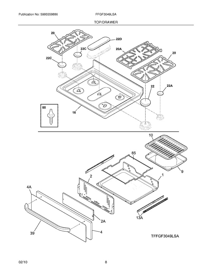 Diagram for FFGF3049LSA