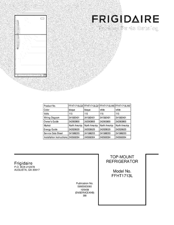 Diagram for FFHT1713LW0