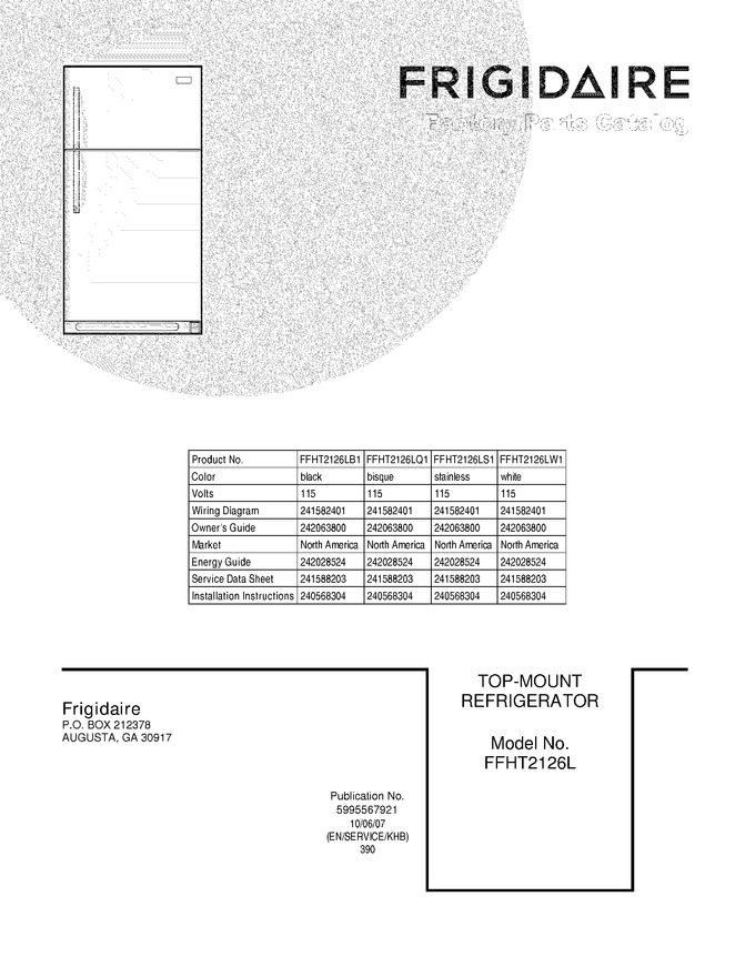 Diagram for FFHT2126LQ1