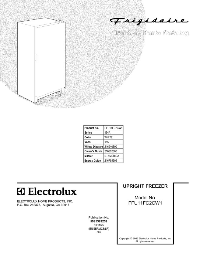 Diagram for FFU11FC2CW1