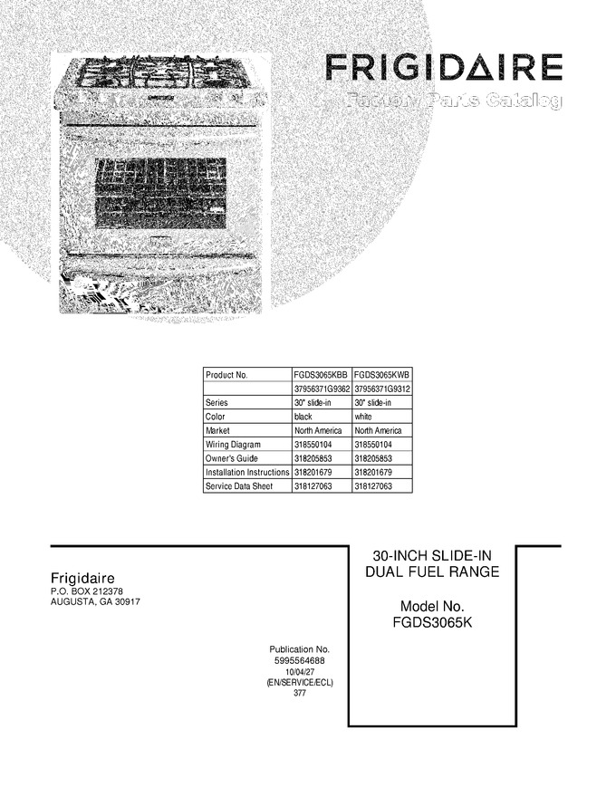 Diagram for FGDS3065KWB