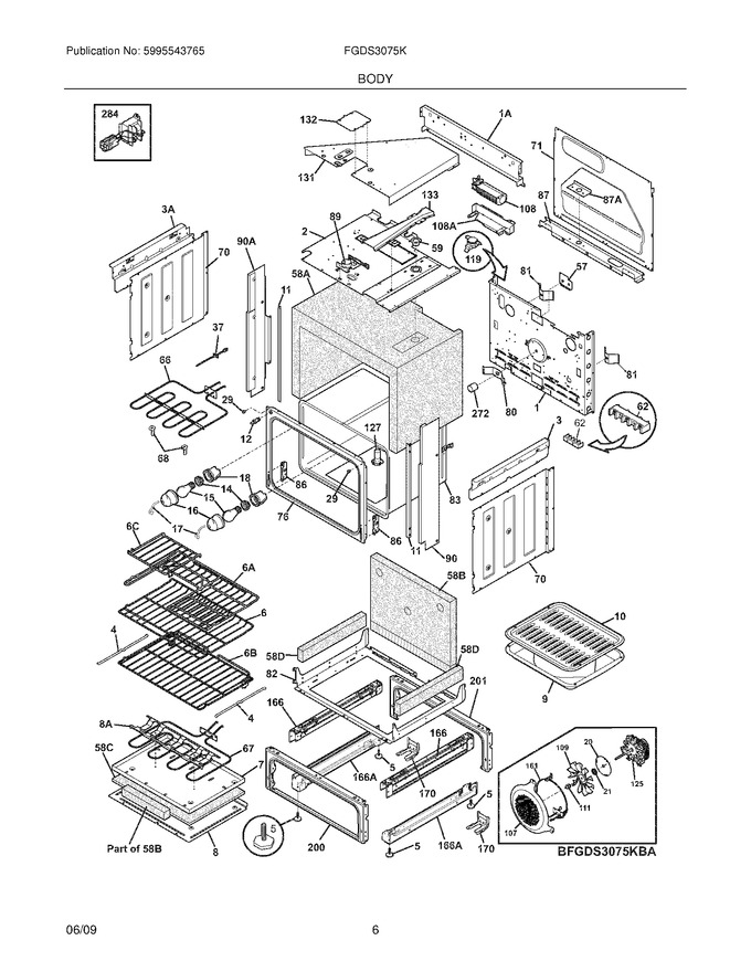 Diagram for FGDS3075KBA