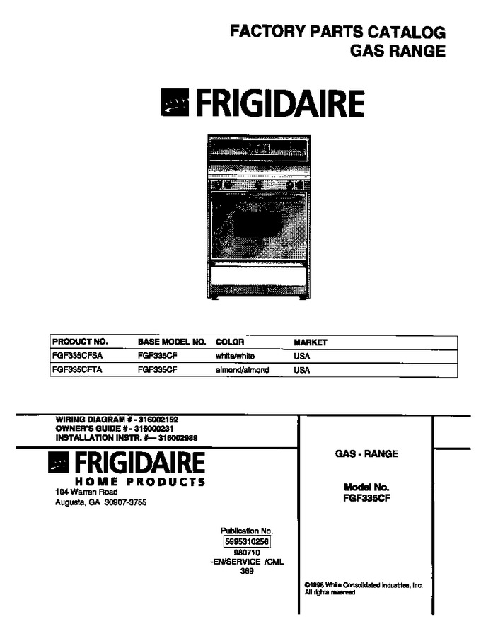 Diagram for FGF335CFTA