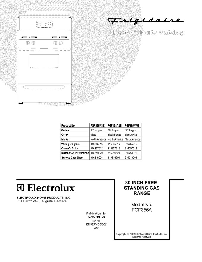 Diagram for FGF355AWE