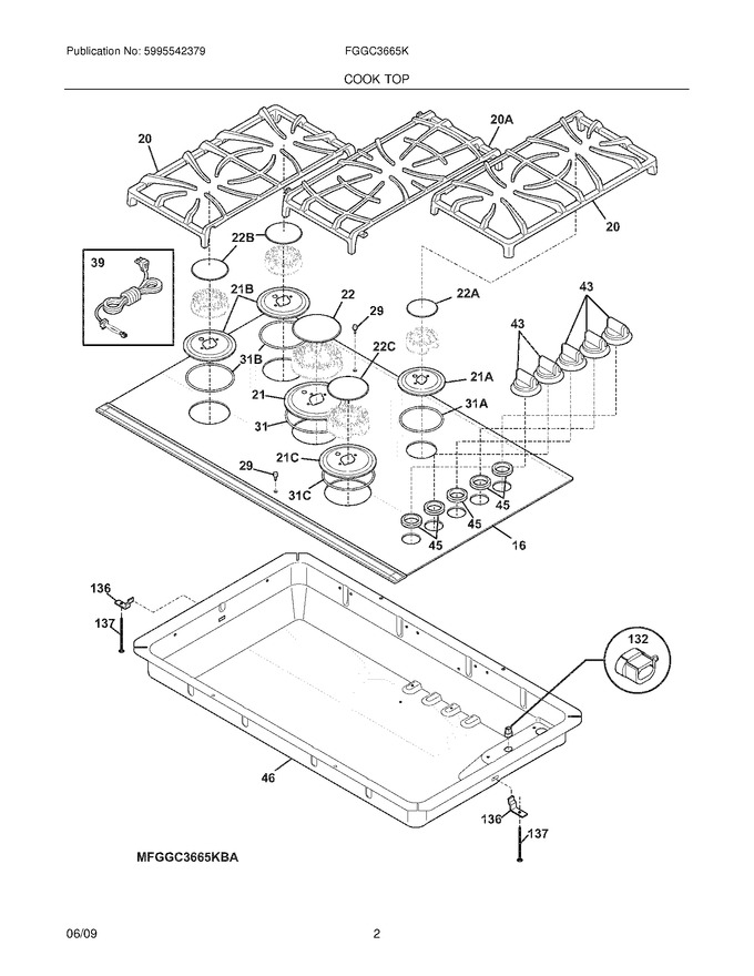 Diagram for FGGC3665KWA