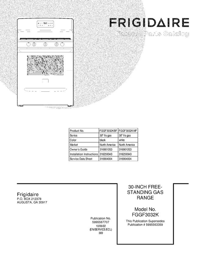 Diagram for FGGF3032KBF