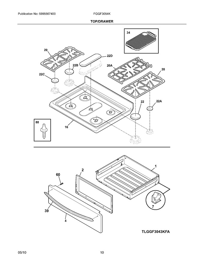 Diagram for FGGF3054KBG