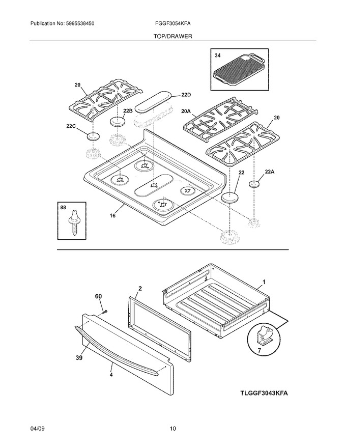 Diagram for FGGF3054KFA
