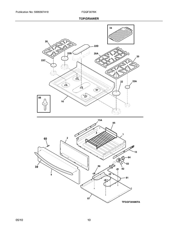 Diagram for FGGF3076KWF