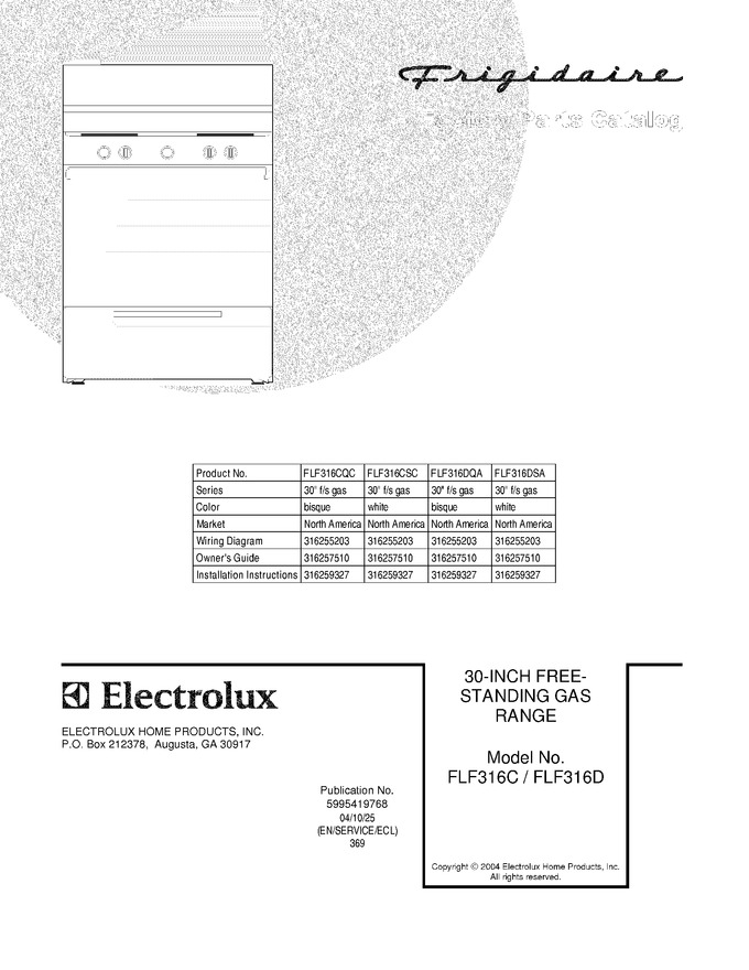 Diagram for FLF316DQA