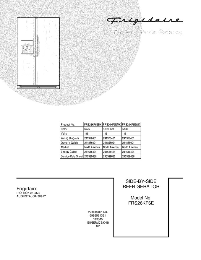 Diagram for FRS26KF6EWK