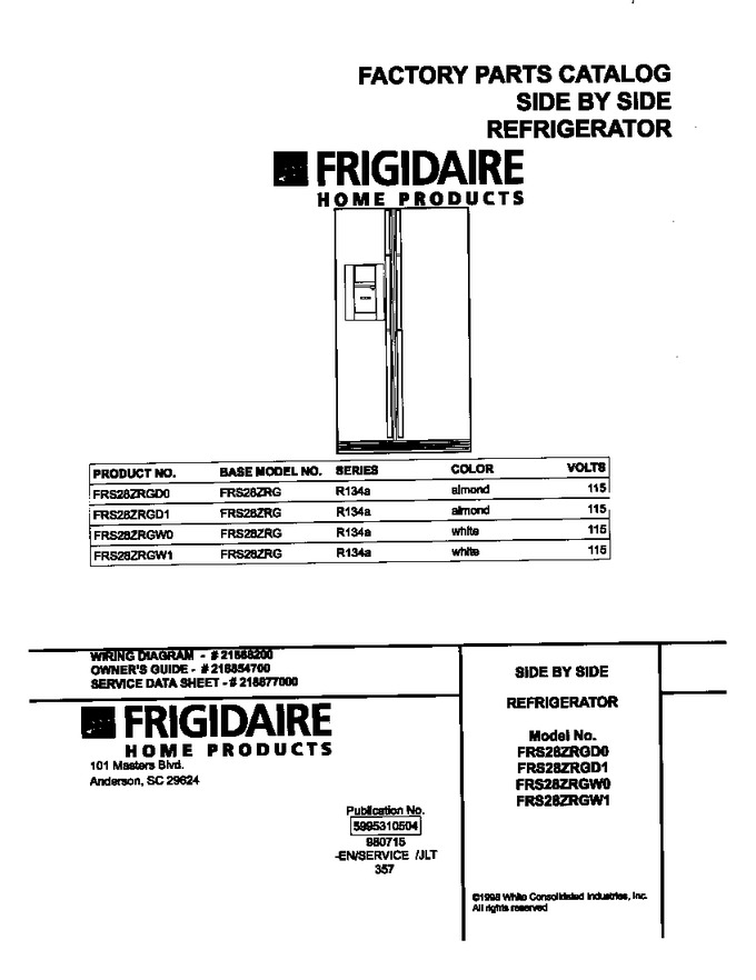 Diagram for FRS28ZRGW0