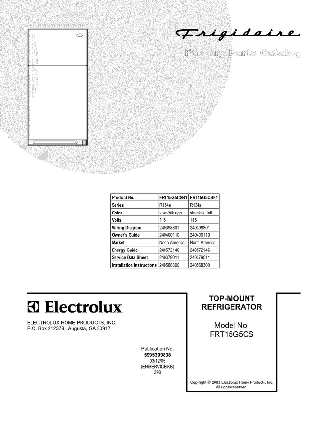 Diagram for FRT15G5CSB1