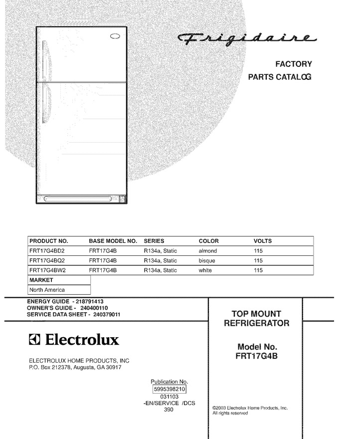 Diagram for FRT17G4BW2