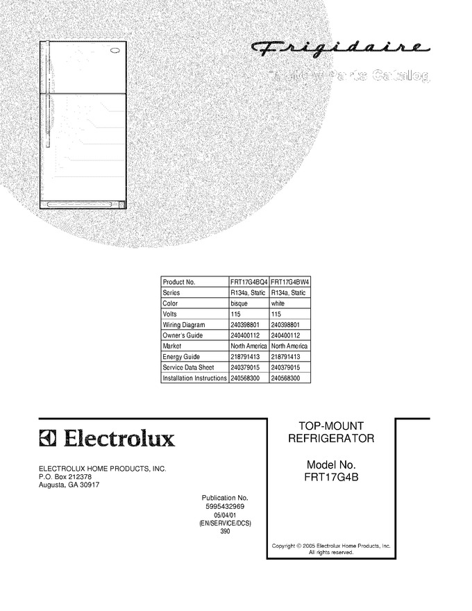 Diagram for FRT17G4BW4