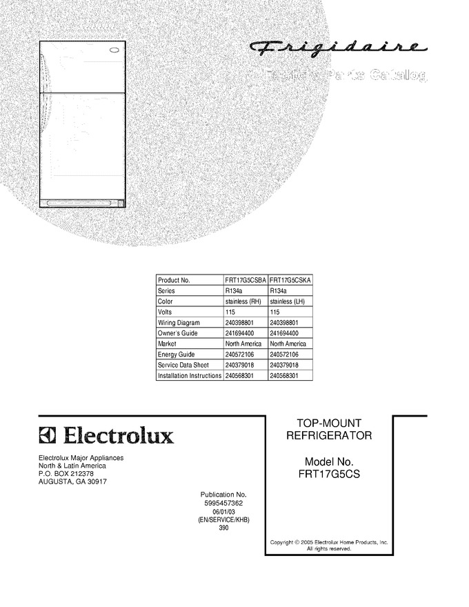 Diagram for FRT17G5CSBA