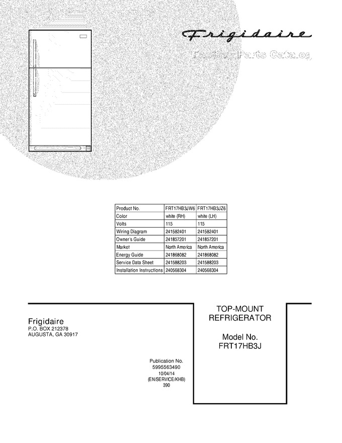 Diagram for FRT17HB3JW6