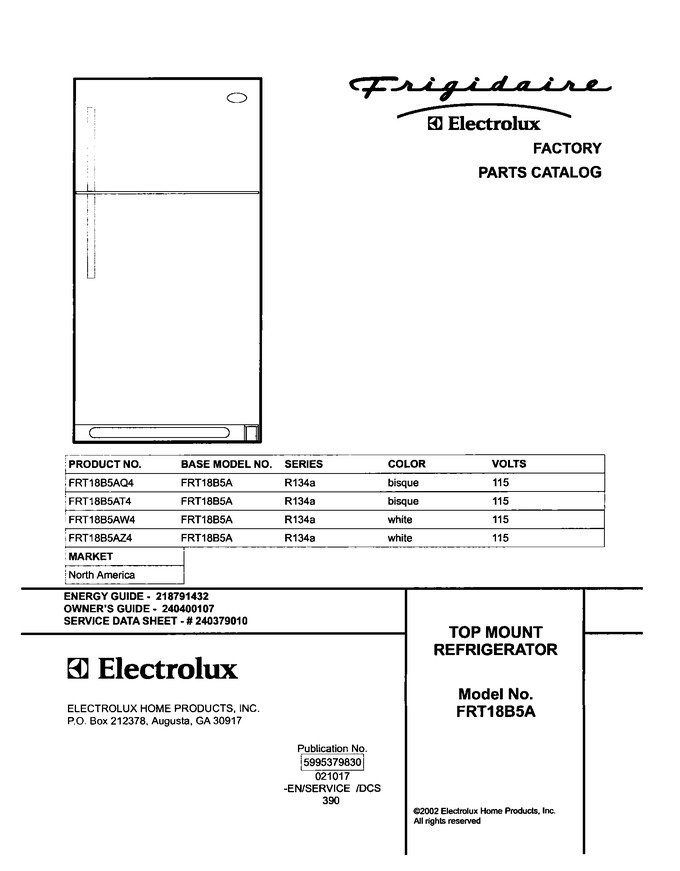 Diagram for FRT18B5AZ4
