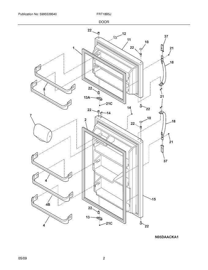Diagram for FRT18B5JB4