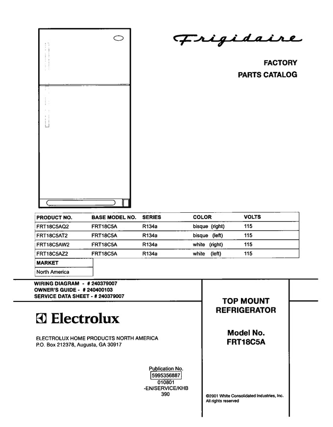 Diagram for FRT18C5AW2