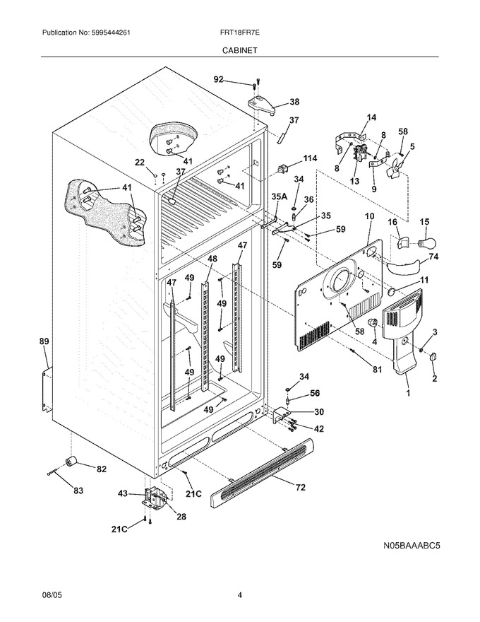 Diagram for FRT18FR7EW4