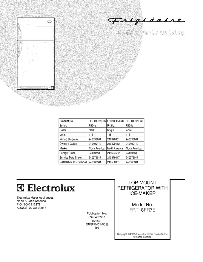 Diagram for FRT18FR7EW6