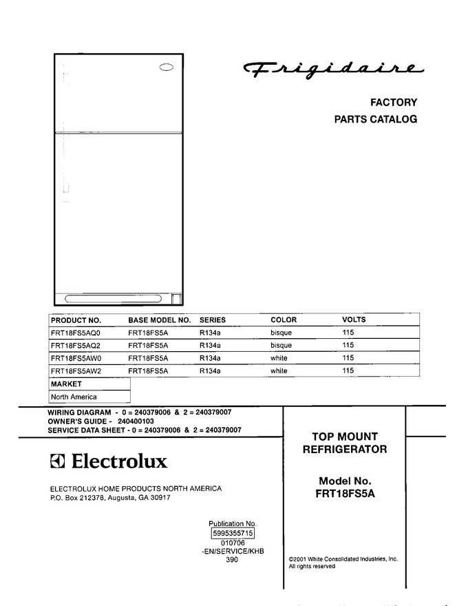 Diagram for FRT18FS5AW2