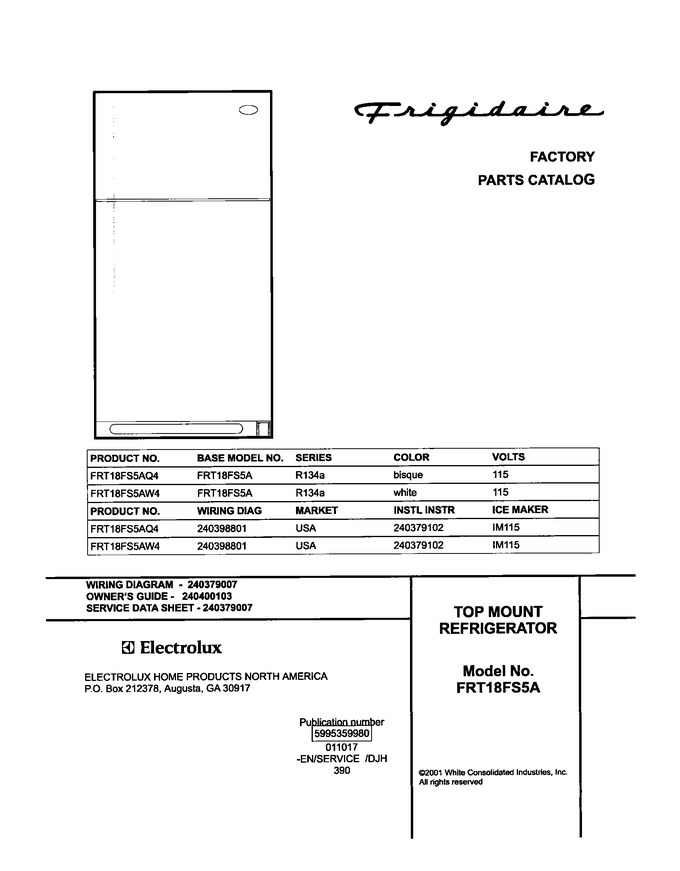 Diagram for FRT18FS5AW4